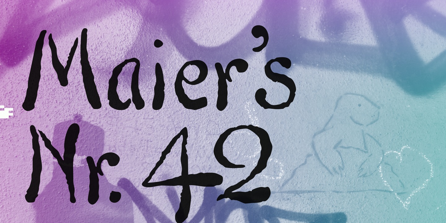 Example font Maiers Nr. 42 Pro #2